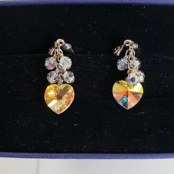 NEW! Swarovski Heart Dangle Drop Earrings - Mother's Day Anniversary Gift - Picture 9 of 16